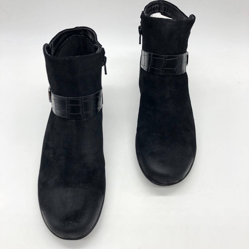 Naturalizer Womens Cole Black Suede Ankle Boots 8.5 M New - Picture 3 of 10
